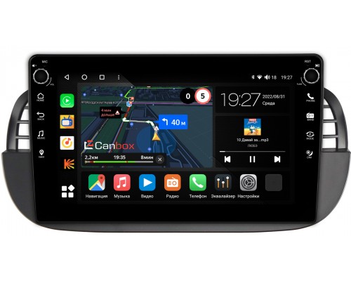 Fiat 500 2 (2007-2015) Canbox M-Line 7801-9-1394 на Android 10 (4G-SIM, 2/32, DSP, IPS) С крутилками