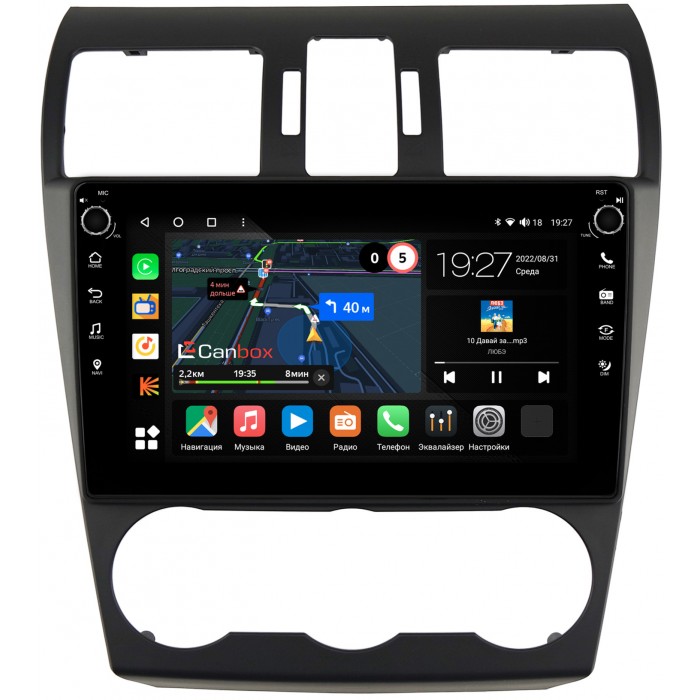 Штатная магнитола Subaru Forester 4, Impreza 4, XV (2011-2016) Canbox M-Line 7801-9-1518 на Android 10 (4G-SIM, 2/32, DSP, IPS) С крутилками