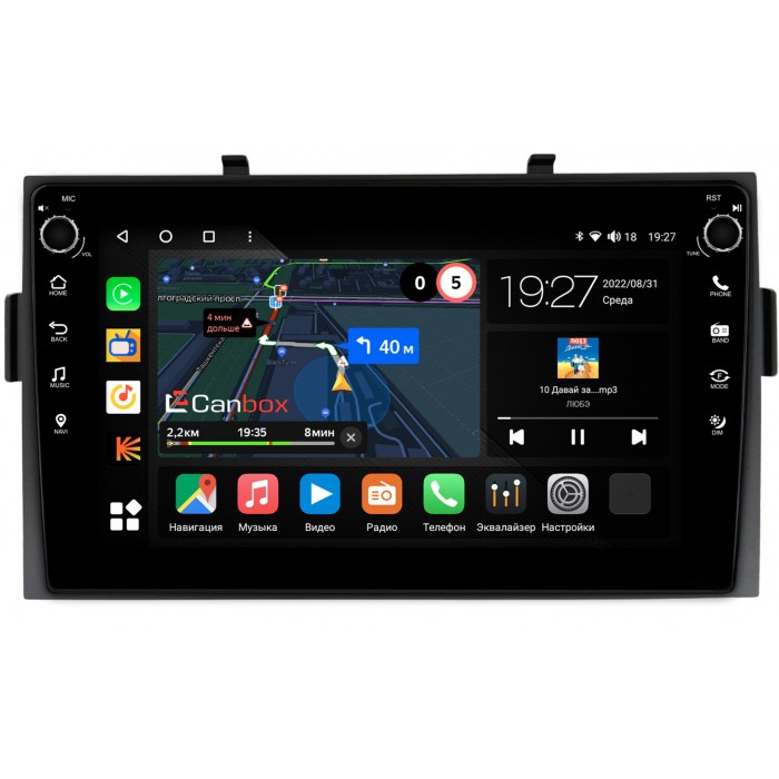 Штатная магнитола Honda Ridgeline (2005-2014) Canbox M-Line 7801-9-2685 на Android 10 (4G-SIM, 2/32, DSP, IPS) С крутилками