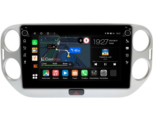 Volkswagen Tiguan 2007-2016 Canbox M-Line 7825-10-077 на Android 10 (4G-SIM, 2/32, DSP, QLed) С крутилками