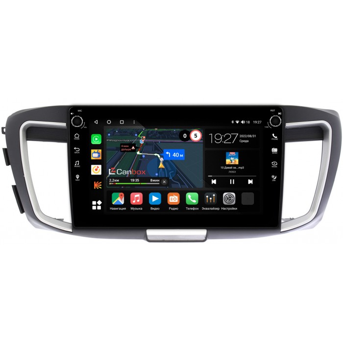 Штатная магнитола Honda Accord 9 (2012-2019) Canbox M-Line 7805-10-1151 на Android 10 (4G-SIM, 2/32, DSP, QLed) С крутилками