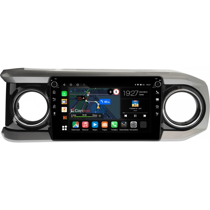 Штатная магнитола Toyota Tacoma III 2015-2022 (черная) Canbox M-Line 7825-10-1431 на Android 10 (4G-SIM, 2/32, DSP, QLed) С крутилками