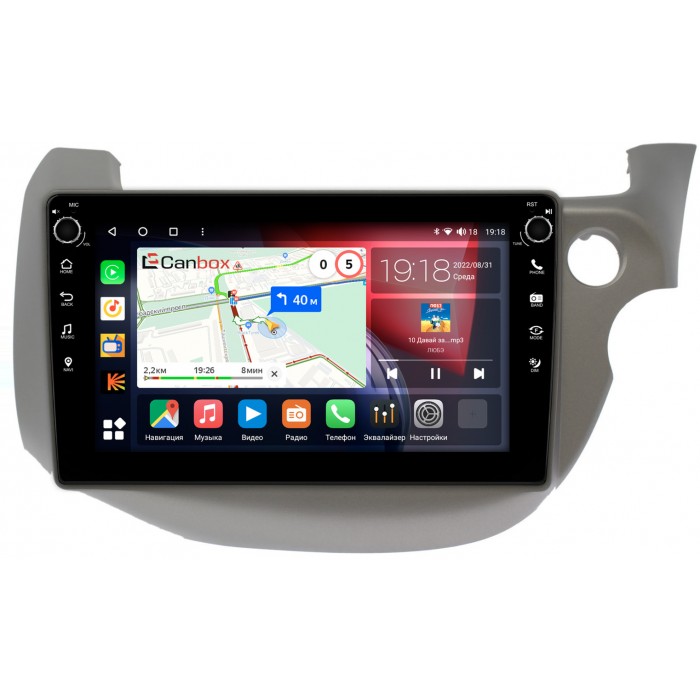 Штатная магнитола Honda Fit II 2008-2014 Canbox H-Line 7828-10-3186 на Android 10 (4G-SIM, 6/128, DSP, QLed) С крутилками