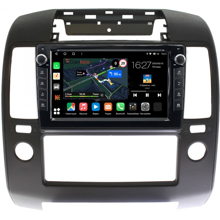 Штатная магнитола Nissan Navara (Frontier) III (D40) 2005-2010 Canbox M-Line 7821-9-1103 на Android 10 (4G-SIM, 2/32, DSP, IPS) С крутилками