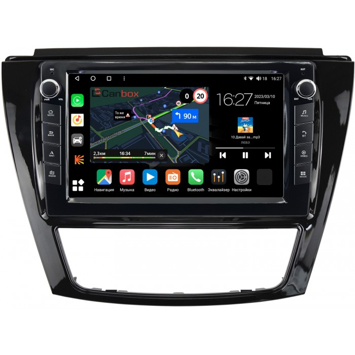 Штатная магнитола JAC S5 2013-2021 (глянец) Canbox M-Line 7821-9-1149 на Android 10 (4G-SIM, 2/32, DSP, IPS) С крутилками