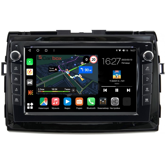 Штатная магнитола Toyota Estima 3, Previa 3 (2006-2019) Canbox M-Line 7821-9-199 на Android 10 (4G-SIM, 2/32, DSP, IPS) С крутилками (глянец)