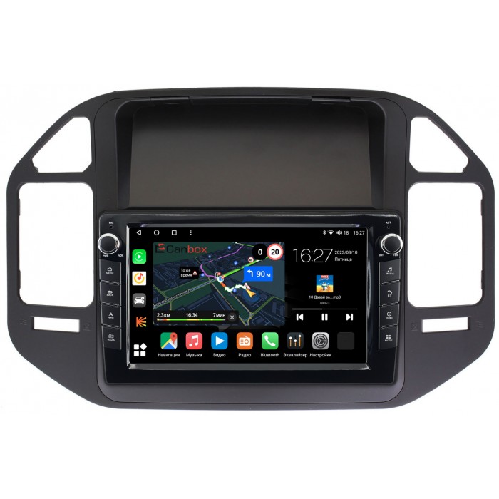 Штатная магнитола Mitsubishi Pajero III, Montero III 1999-2006 Canbox M-Line 7821-9-266 на Android 10 (4G-SIM, 2/32, DSP, IPS) С крутилками