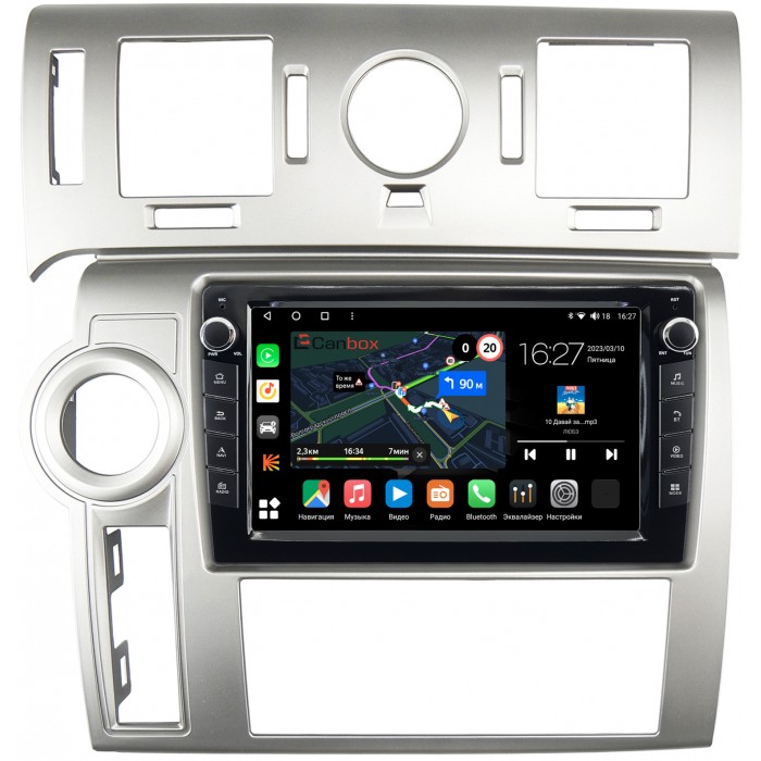 Штатная магнитола Hummer H2 (2007-2009) (серая) Canbox M-Line 7821-9-3694 на Android 10 (4G-SIM, 2/32, DSP, IPS) С крутилками