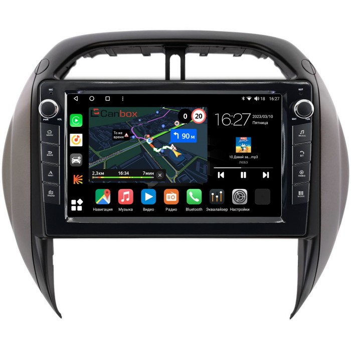 Штатная магнитола Toyota RAV4 (XA20) 2003-2006 Canbox M-Line 7821-9-508 на Android 10 (4G-SIM, 2/32, DSP, IPS) С крутилками