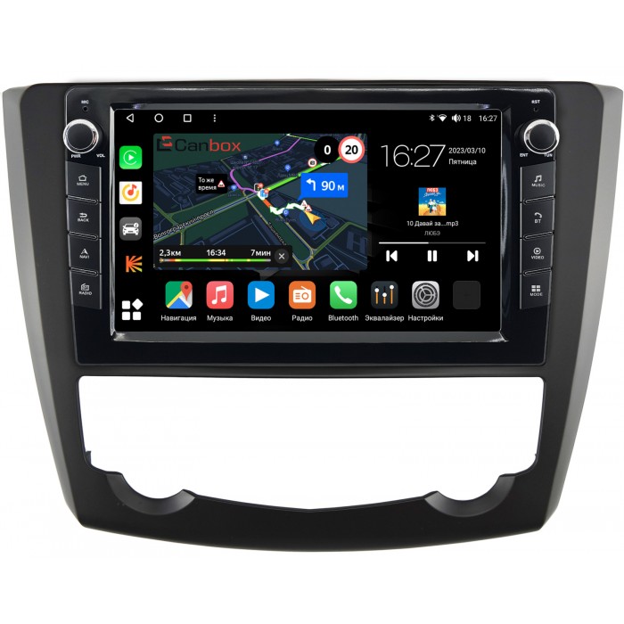 Штатная магнитола Renault Kadjar (2015-2018) Canbox M-Line 7821-9-5572 Android 10 (4G-SIM, 2/32, DSP, IPS) С крутилками