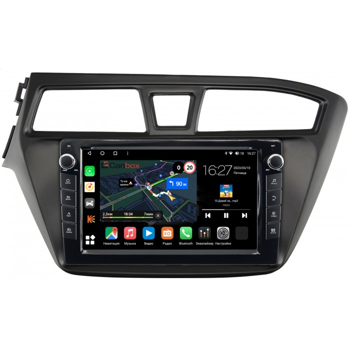 Штатная магнитола Hyundai i20 II 2014-2018 Canbox M-Line 7821-9-578 на Android 10 (4G-SIM, 2/32, DSP, IPS) С крутилками