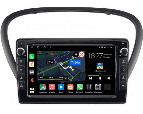 Peugeot 607 (2004-2010) Canbox M-Line 7821-9-6060 Android 10 (4G-SIM, 2/32, DSP, IPS) С крутилками
