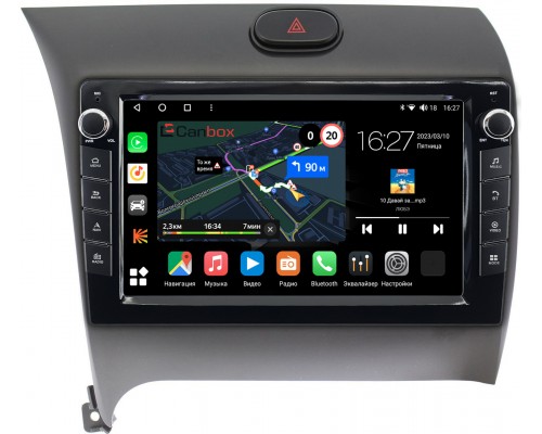 Kia Cerato 3 (2013-2020) Canbox M-Line 7821-9013 на Android 10 (4G-SIM, 2/32, DSP, IPS) С крутилками для авто без камеры