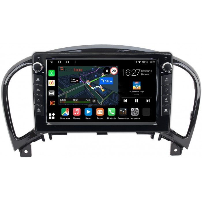 Штатная магнитола Nissan Juke I 2010-2019 Canbox M-Line 7821-9154 на Android 10 (4G-SIM, 2/32, DSP, IPS) С крутилками