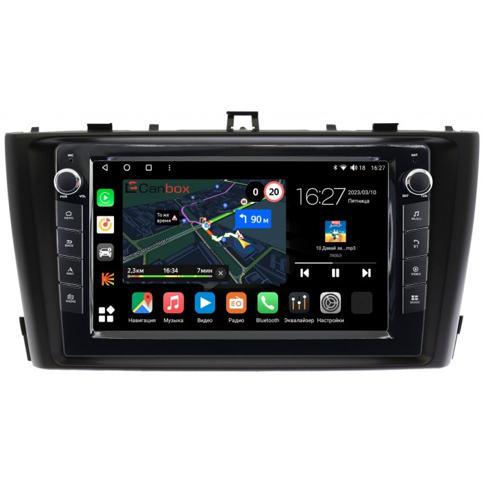 Штатная магнитола Toyota Avensis 3 (2008-2015) Canbox M-Line 7821-9170 на Android 10 (4G-SIM, 2/32, DSP, IPS) С крутилками