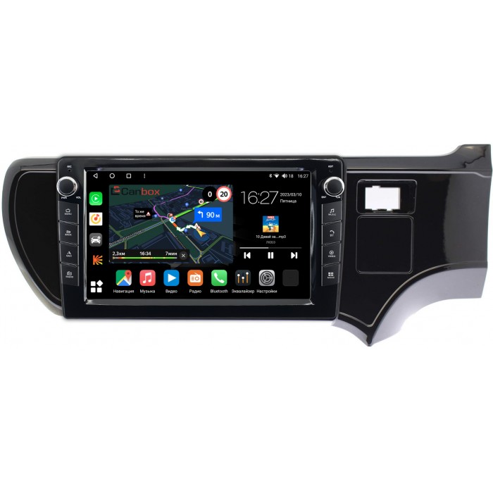 Штатная магнитола Toyota Aqua (2011-2021) Canbox M-Line 7821-9205 на Android 10 (4G-SIM, 2/32, DSP, IPS) С крутилками