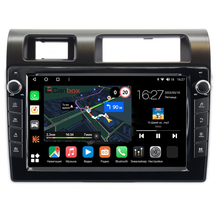 Штатная магнитола Toyota Land Cruiser 70 2007-2021 Canbox M-Line 7821-9286 на Android 10 (4G-SIM, 2/32, DSP, IPS) С крутилками