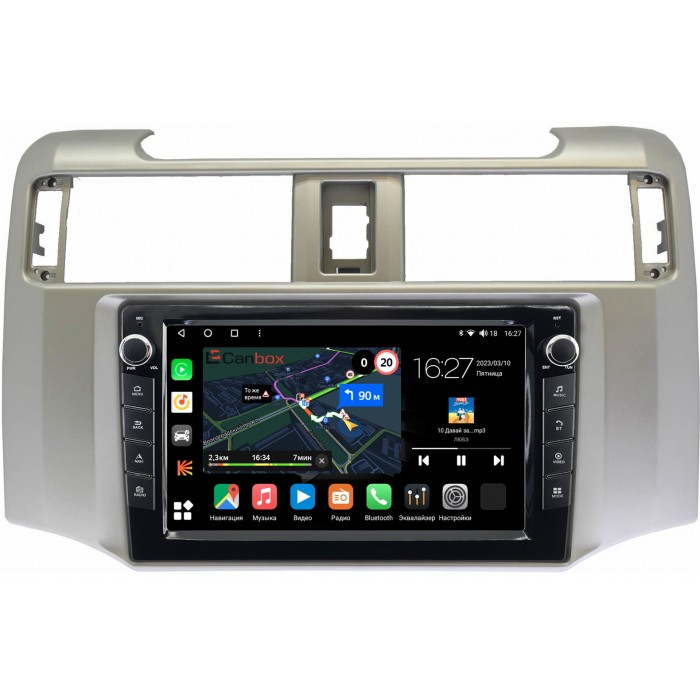 Штатная магнитола Toyota 4Runner 5 (2009-2022) Canbox M-Line 7821-9380 на Android 10 (4G-SIM, 2/32, DSP, IPS) С крутилками