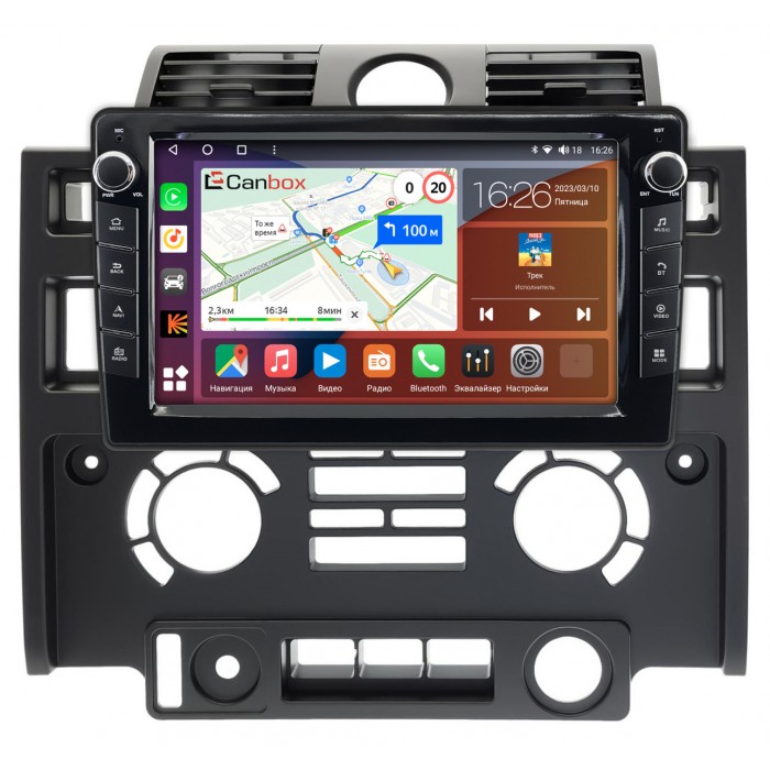 Штатная магнитола Land Rover Defender (2007-2016) Canbox H-Line 7822-9-013 на Android 10 (4G-SIM, 3/32, DSP, IPS) С крутилками