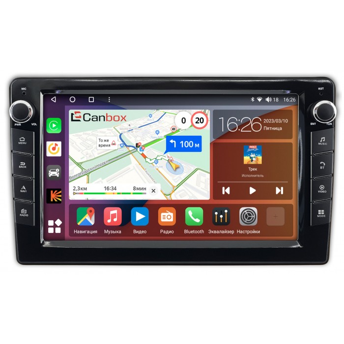 Штатная магнитола Citroen C2, C3, C3 Picasso (черная) Canbox H-Line 7822-9-091 на Android 10 (4G-SIM, 3/32, DSP, IPS) С крутилками