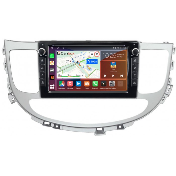 Штатная магнитола Hyundai Genesis (2008-2013) Canbox H-Line 7822-9-1074 на Android 10 (4G-SIM, 3/32, DSP, IPS) С крутилками