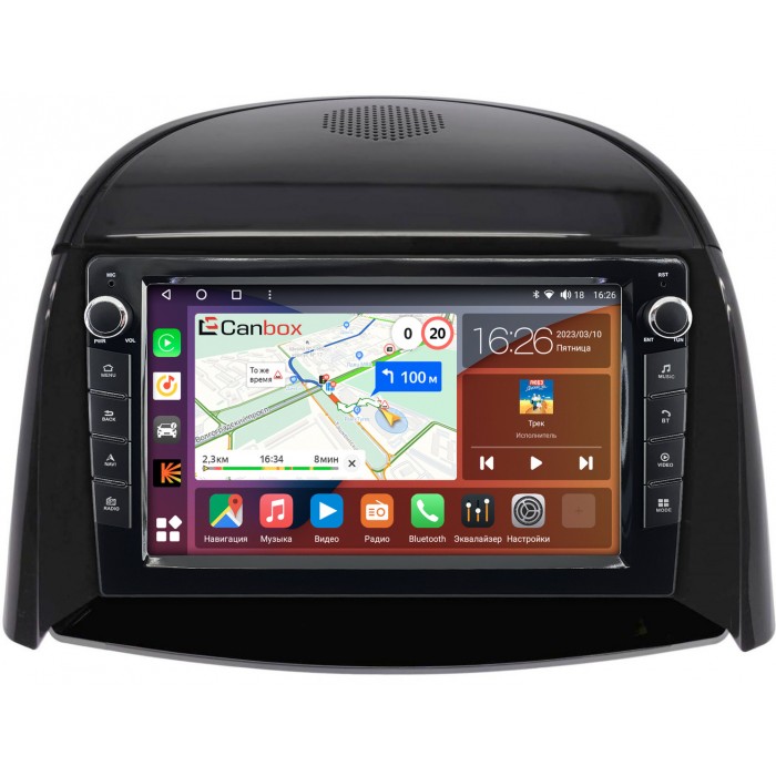 Штатная магнитола Renault Koleos I 2008-2016 Canbox H-Line 7822-9-1306 на Android 10 (4G-SIM, 3/32, DSP, IPS) С крутилками