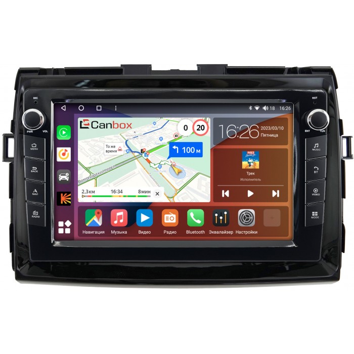 Штатная магнитола Toyota Estima 3, Previa 3 (2006-2019) Canbox H-Line 7822-9-199 на Android 10 (4G-SIM, 3/32, DSP, IPS) С крутилками (глянец)