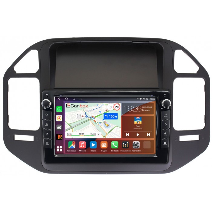 Штатная магнитола Mitsubishi Pajero III, Montero III 1999-2006 Canbox H-Line 7822-9-266 на Android 10 (4G-SIM, 3/32, DSP, IPS) С крутилками