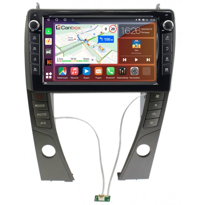 Штатная магнитола Lexus ES 5 (2006-2012) (для авто с монитором) Canbox H-Line 7822-9-6968 на Android 10 (4G-SIM, 3/32, DSP, IPS) С крутилками