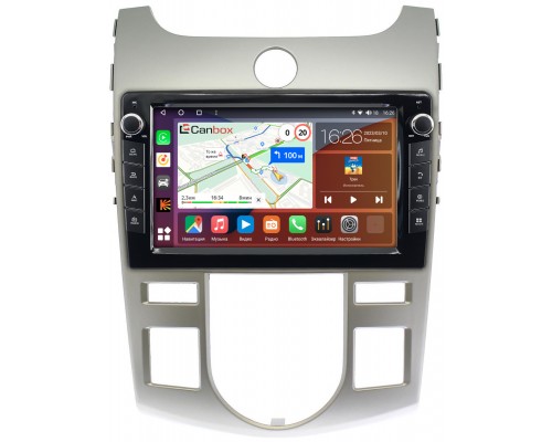 Kia Cerato 2 (2008-2013) (серебро) Canbox H-Line 7822-9019 для авто с климатом (тип 1) на Android 10 (4G-SIM, 3/32, DSP, IPS) С крутилками