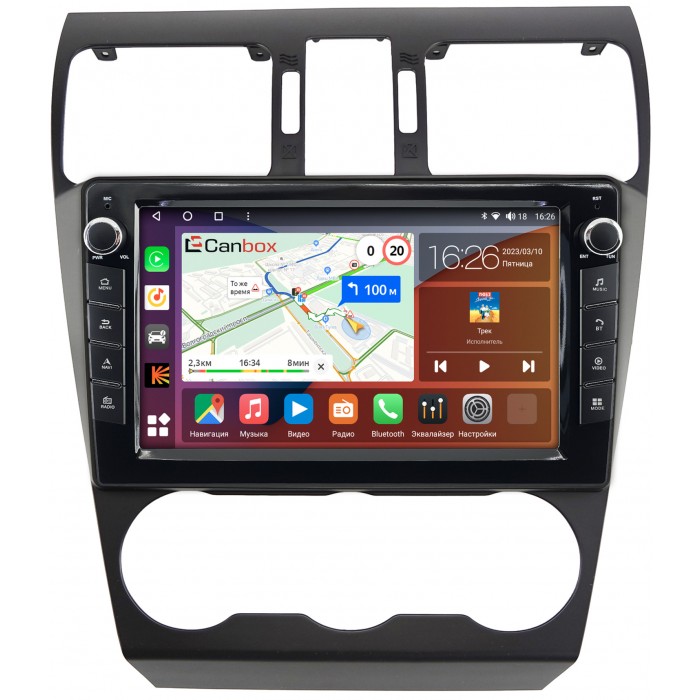 Штатная магнитола Subaru Forester 4, Impreza 4, XV (2011-2016) Canbox H-Line 7822-9036 на Android 10 (4G-SIM, 3/32, DSP, IPS) С крутилками