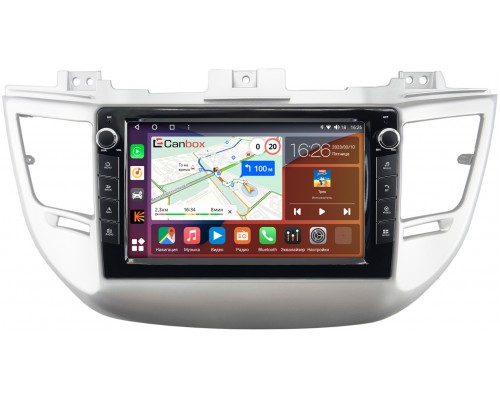 Hyundai Tucson III 2015-2018 Canbox H-Line 7822-9041 на Android 10 (4G-SIM, 3/32, DSP, IPS) С крутилками для авто без камеры
