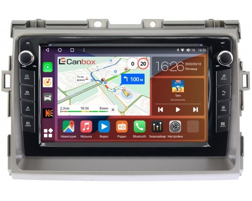 Toyota Estima 3, Previa 3 (2006-2019) Canbox H-Line 7822-9093 на Android 10 (4G-SIM, 3/32, DSP, IPS) С крутилками (серая)