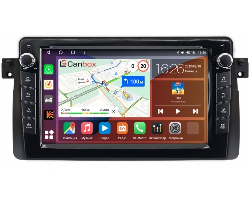 BMW 3 (E46) Canbox H-Line 7822-9163 на Android 10 (4G-SIM, 3/32, DSP, IPS) С крутилками