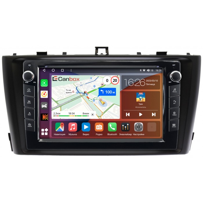 Штатная магнитола Toyota Avensis 3 (2008-2015) Canbox H-Line 7822-9170 на Android 10 (4G-SIM, 3/32, DSP, IPS) С крутилками