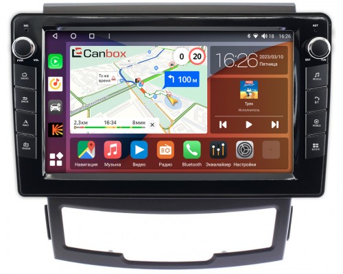 SsangYong Actyon 2 (2010-2013) Canbox H-Line 7822-9184 Android 10 (4G-SIM, 3/32, DSP, IPS) С крутилками