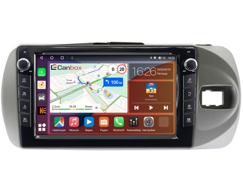 Toyota Vitz III (XP130) 2014-2019 Canbox H-Line 7822-9432 на Android 10 (4G-SIM, 3/32, DSP, IPS) С крутилками