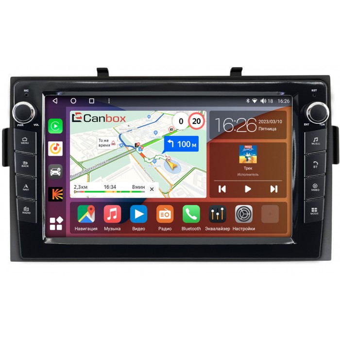 Штатная магнитола Honda Ridgeline (2005-2014) Canbox H-Line 7823-9-2685 на Android 10 (4G-SIM, 4/64, DSP, IPS) С крутилками