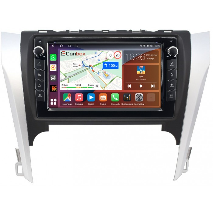 Штатная магнитола Toyota Camry XV50 (2011-2014) (9 дюймов) Canbox H-Line 7823-9-3103 на Android 10 (4G-SIM, 4/64, DSP, IPS) С крутилками