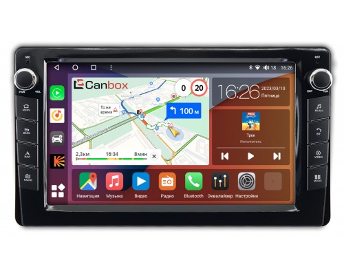 Toyota Highlander (U70) (2019-2022) Canbox H-Line 7823-9-3362 Android 10 (4G-SIM, 4/64, DSP, IPS) С крутилками