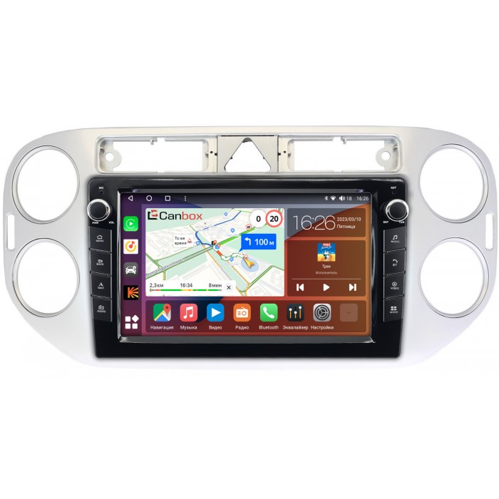 Штатная магнитола Volkswagen Tiguan 2007-2011, Golf Plus 2004-2014 Canbox H-Line 7823-9048 на Android 10 (4G-SIM, 4/64, DSP, IPS) С крутилками