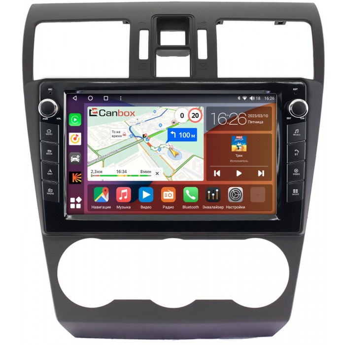 Штатная магнитола Subaru Forester 4, Impreza 4, XV (2011-2017) Canbox H-Line 7823-9132 на Android 10 (4G-SIM, 4/64, DSP, IPS) С крутилками
