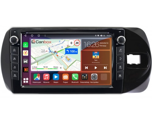 Toyota Vitz III (XP130) 2014-2019 (Тип 1) Canbox H-Line 7823-9374 на Android 10 (4G-SIM, 4/64, DSP, IPS) С крутилками