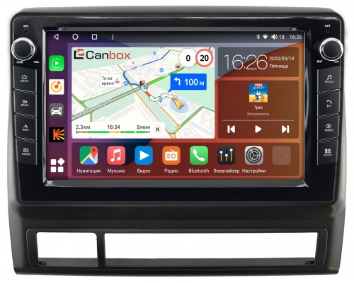 Toyota Tacoma II 2004-2011 (матовая) Canbox H-Line 7824-9-114 на Android 10 (4G-SIM, 6/128, DSP, IPS) С крутилками