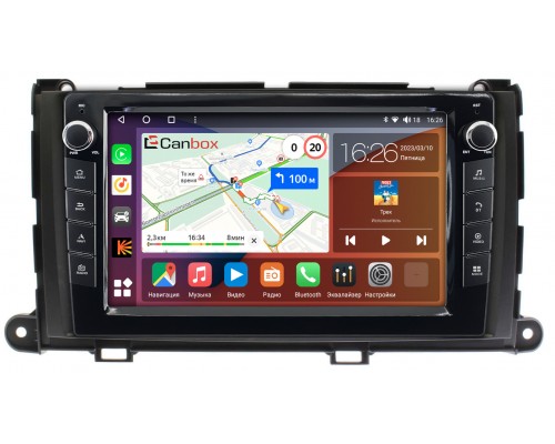 Toyota Sienna III 2010-2014 Canbox H-Line 7824-9-202 Android 10 (4G-SIM, 6/128, DSP, IPS) С крутилками