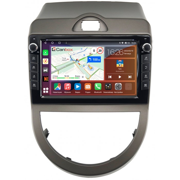 Штатная магнитола Kia Soul I 2008-2011 Canbox H-Line 7824-9-337 на Android 10 (4G-SIM, 6/128, DSP, IPS) С крутилками