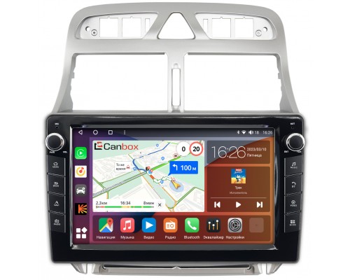 Peugeot 307 (2001-2008) (тип 2) Canbox H-Line 7824-9188 Android 10 (4G-SIM, 6/128, DSP, IPS) С крутилками