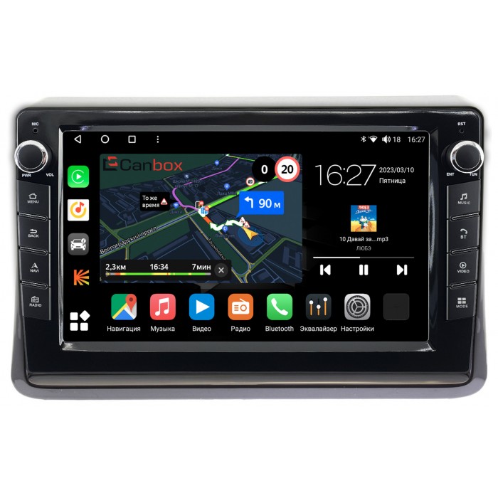 Штатная магнитола Toyota Esquire, Noah 3 (R80), Voxy 3 (R80) (2014-2022) Canbox M-Line 7825-10-197 на Android 10 (4G-SIM, 2/32, DSP, QLed) С крутилками