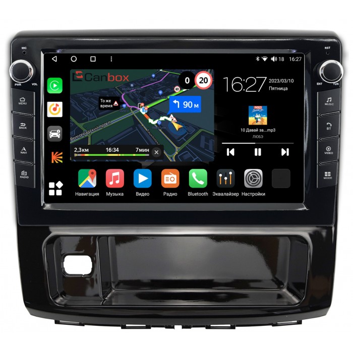 Штатная магнитола Haval H9 (2014-2022) (глянец) Canbox M-Line 7825-10-910 на Android 10 (4G-SIM, 2/32, DSP, QLed) С крутилками