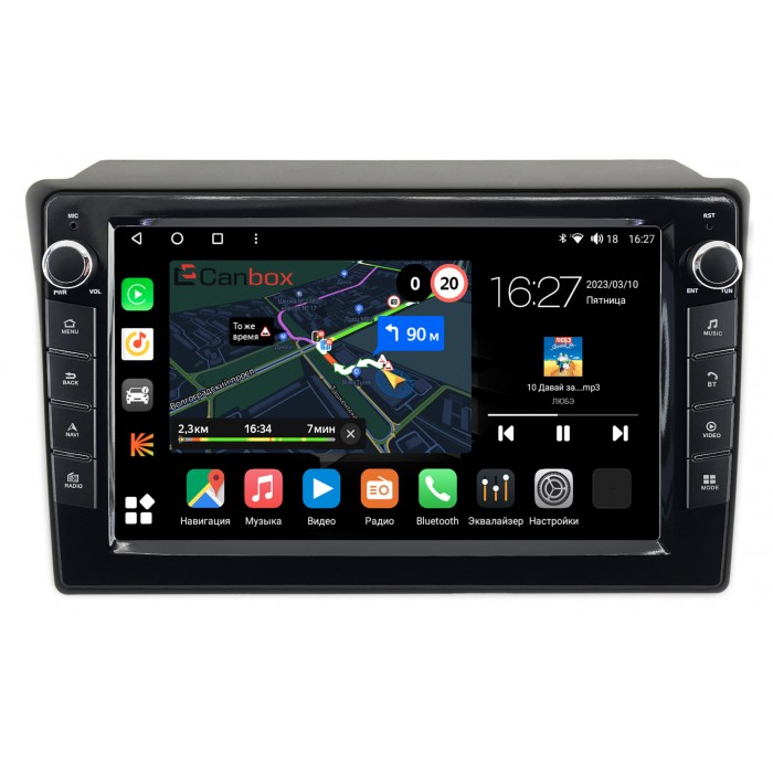 Штатная магнитола Toyota Hilux Surf VI 1995-2002 Canbox M-Line 7825-1084 на Android 10 (4G-SIM, 2/32, DSP, QLed) С крутилками